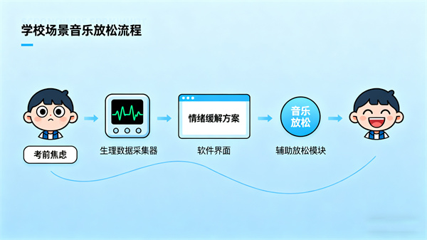 学校音乐放松场景音乐放松系统使用流程