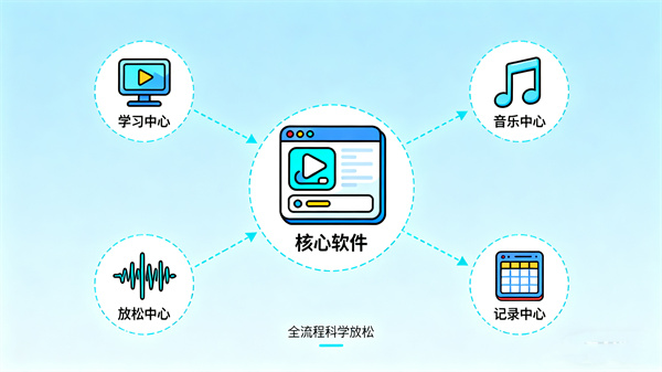 音乐放松软件四大模块构建科学放松流程