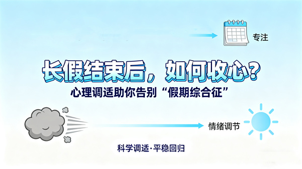 中秋国庆长假结束后，如何收心？心理调适助你告别“假期综合征”