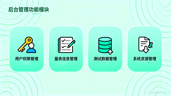 心理健康自助系统管理功能模块