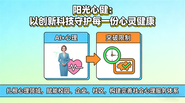 阳光心健AI心理数字人守护每一份心灵健康