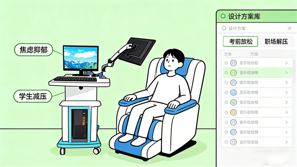 音乐放松椅/系统多场景制定干预方案