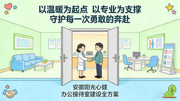 办公接待室建设全方案：阳光心健接待配套一站式配置