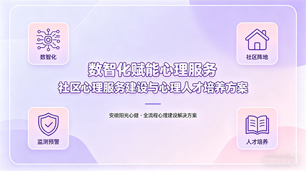 数智化赋能心理服务：社区心理服务建设与心理人才培养方案