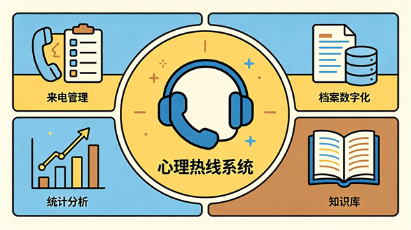 心理热线系统：专业来电管理与求助档案数字化