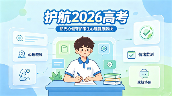 护航2026高考，阳光心健守护考生心理健康防线