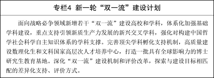 推进新一轮“双一流”建设