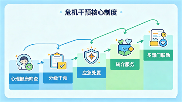 心理危机干预机制是本次政策的重点，单位必须建立哪些制度？
