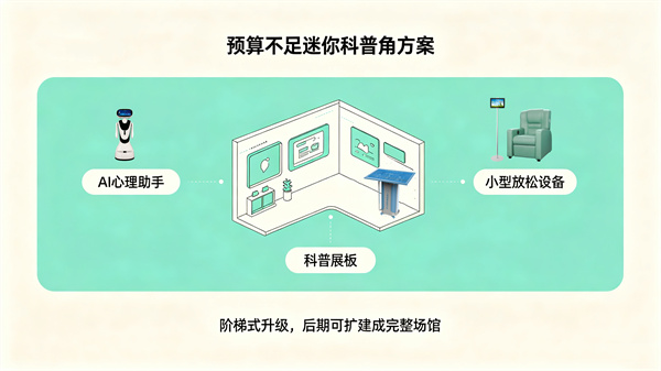 预算有限，暂时建不了完整心理场馆，能不能先做小型心理科普角
